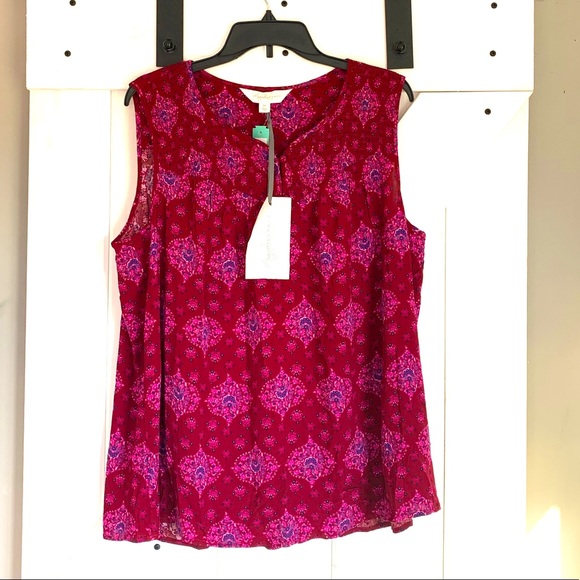 stitch fix Tops - Women’s NWT Magnolia Grace Stitch Fix Sleeveless Red and Pink Blouse 2X